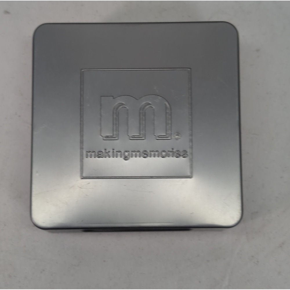 Making Memories 23150 Alphabet & Numbers Stamping Die Set Silver Tin Craft Tool
